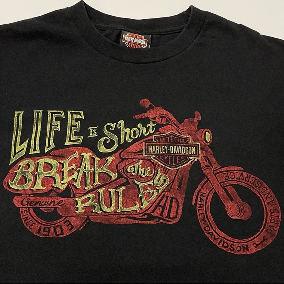 Harley-Davidson Other - Harley Davidson Life is Short Break The Rules Black T-Shirt Medium Northwest H-D